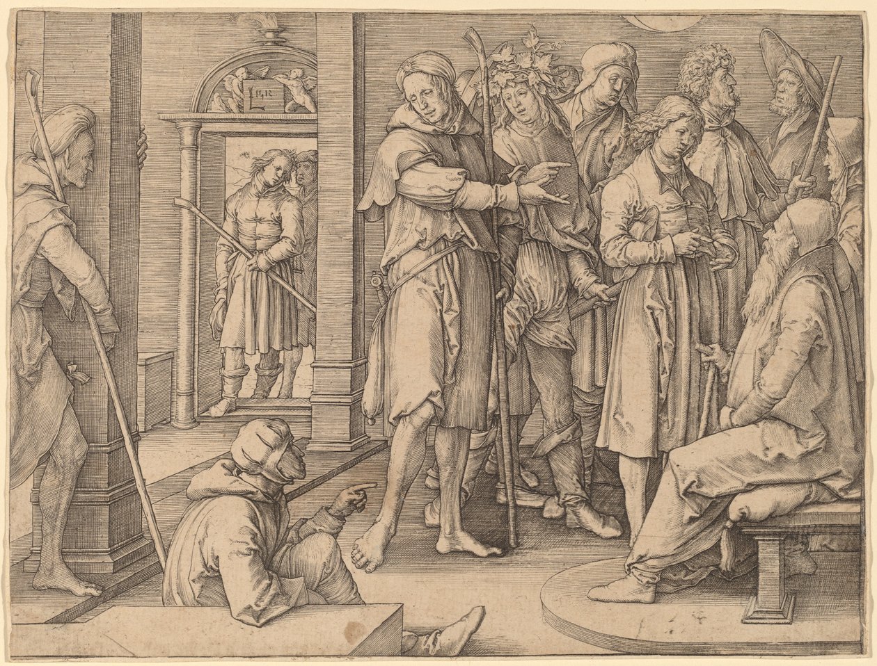Joseph tolker drømmen sin til Jakob av Lucas van Leyden
