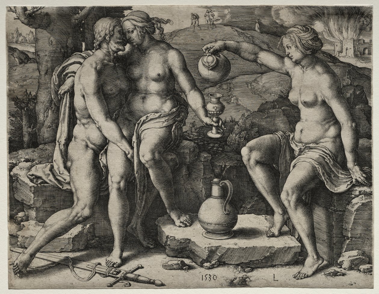 Lot og hans døtre av Lucas van Leyden