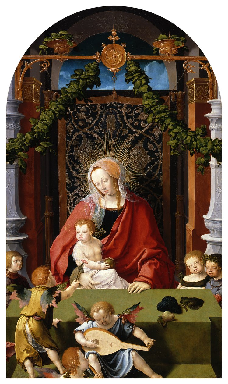 Maria med barnet og engler av Lucas van Leyden