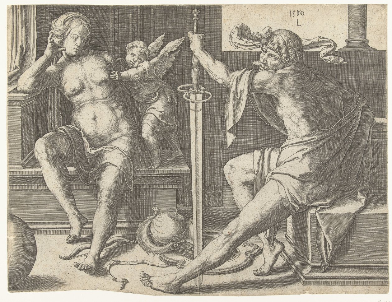 Mars, Venus i Amor av Lucas van Leyden