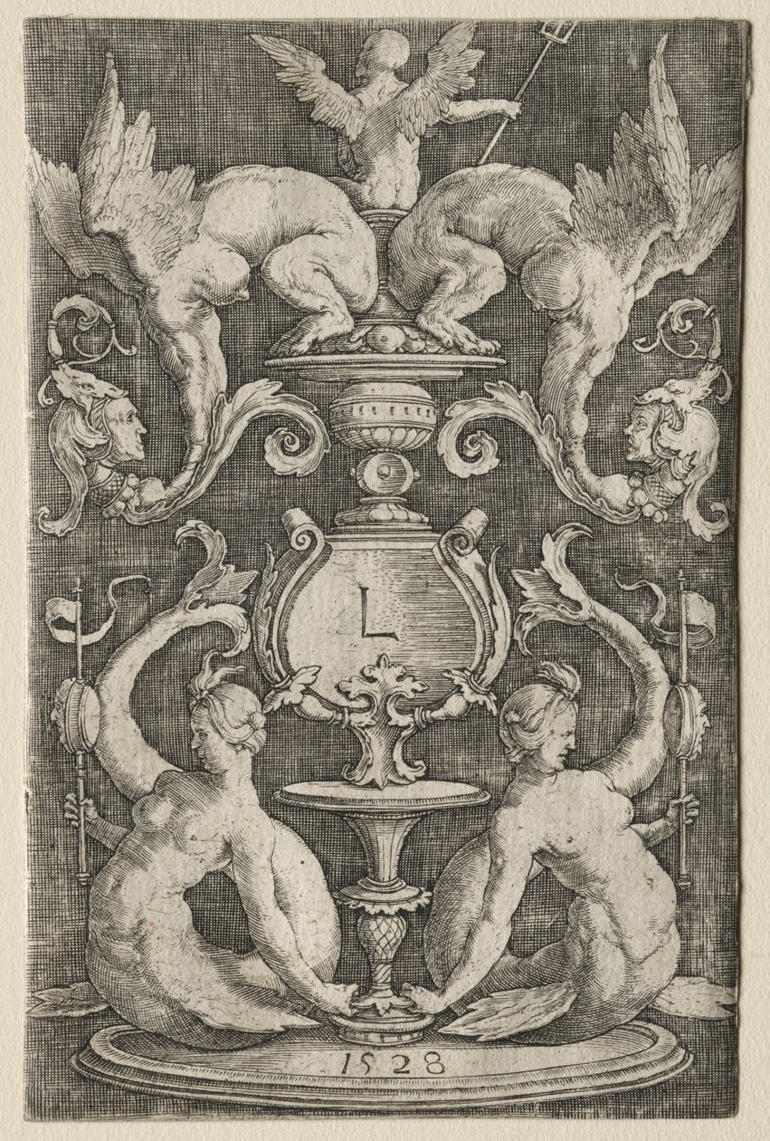 Panel av ornament av Lucas van Leyden