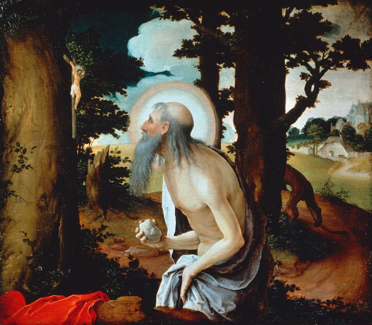Den angrende St. Jerome av Lucas van Leyden