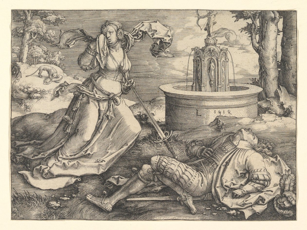 Pyramus og Thisbe, 1514 av Lucas van Leyden