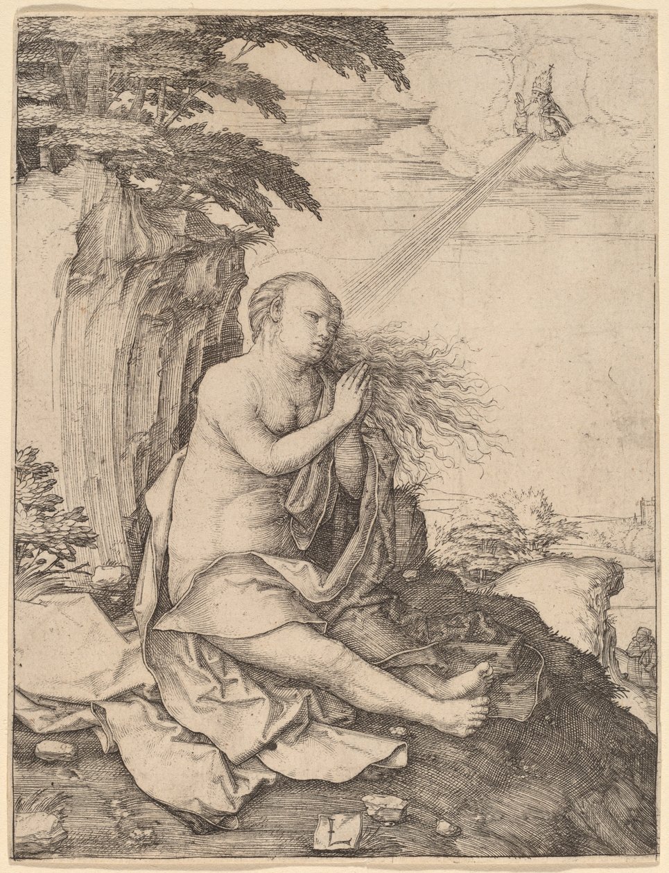 Den hellige Maria Magdalena i ørkenen av Lucas van Leyden