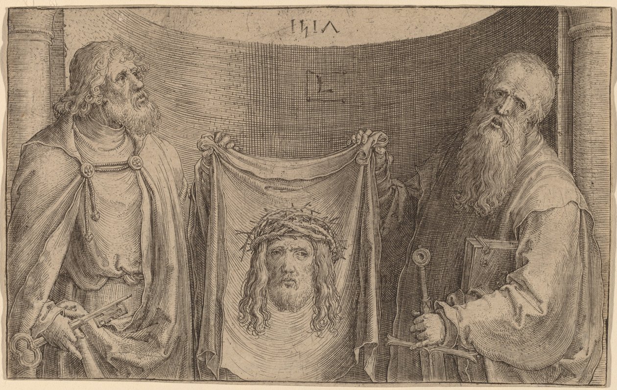 De hellige Peter og Paul med Vernicle av Lucas van Leyden