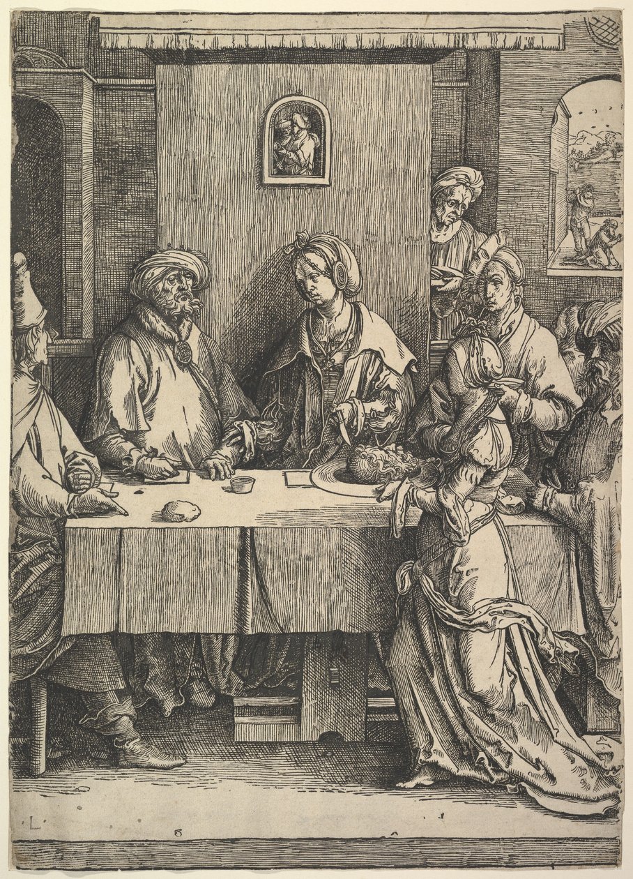 Salome med hodet til Johannes Døperen av Lucas van Leyden