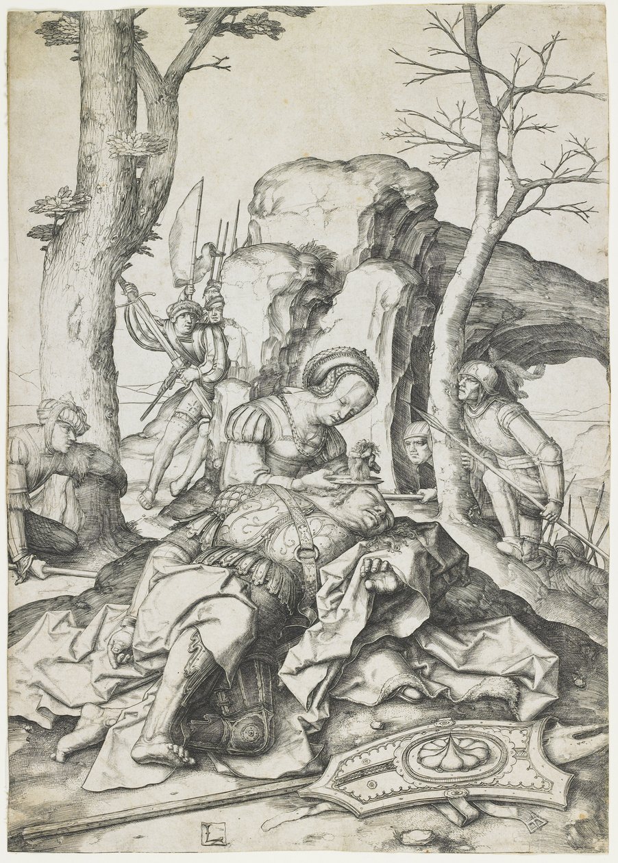 Samson og Delila, ca. 1508 av Lucas van Leyden