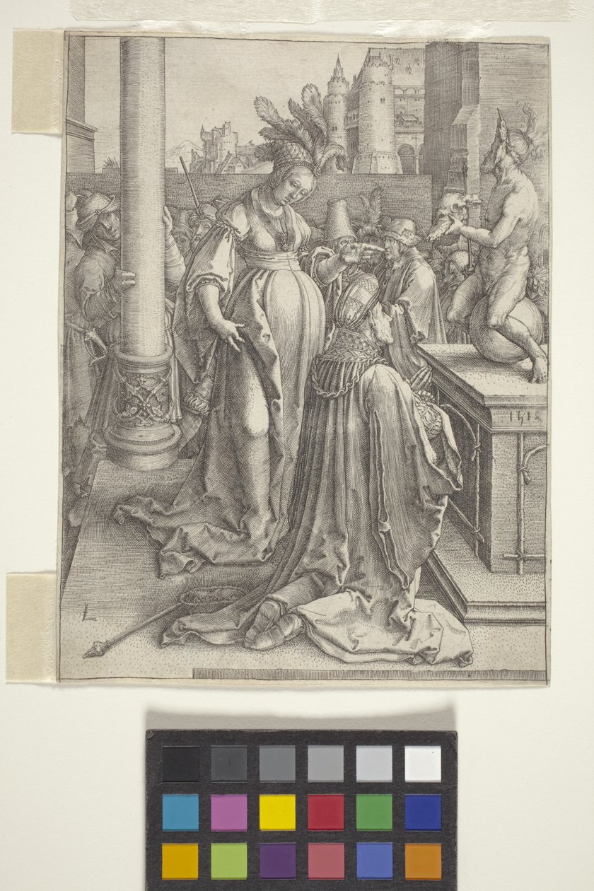 Salomos avgudsdyrkelse (gravering) av Lucas van Leyden