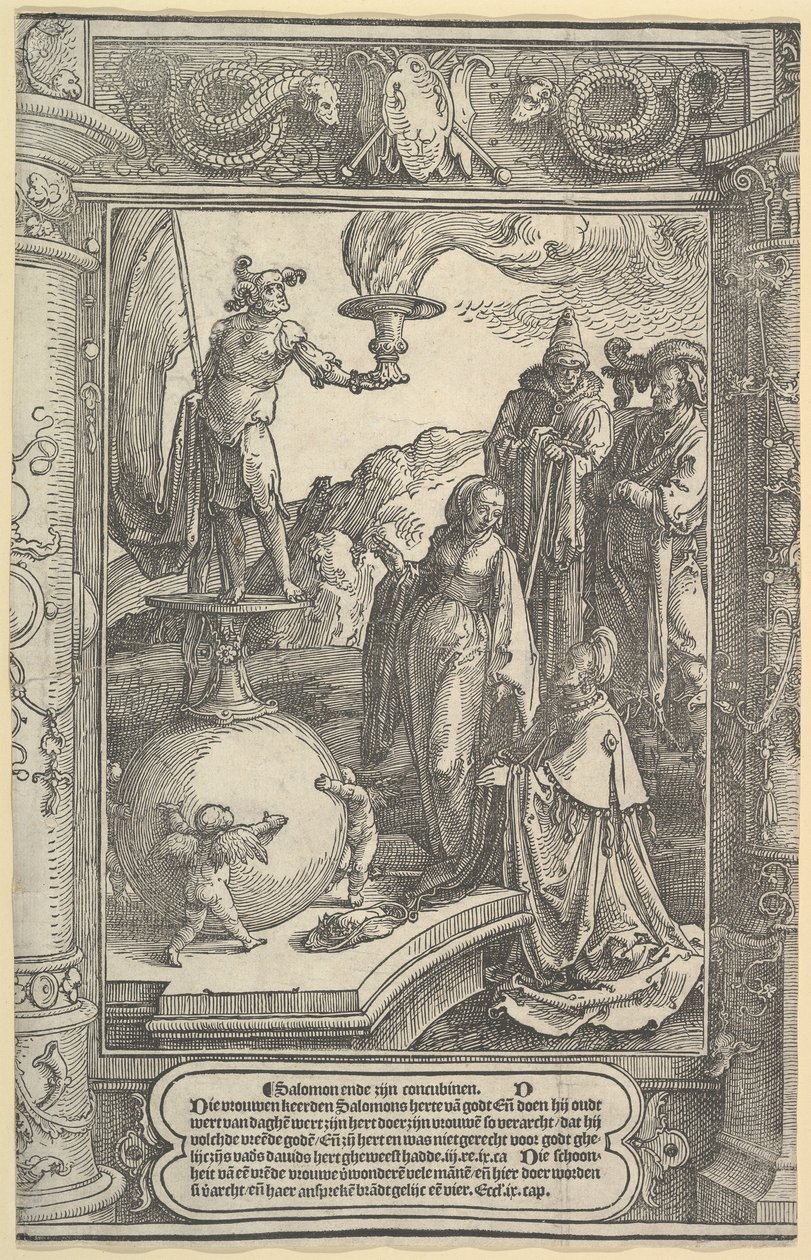 Salomons avgudsdyrkelse [1. Kongebok, 11:1-8], ca. 1517. av Lucas van Leyden