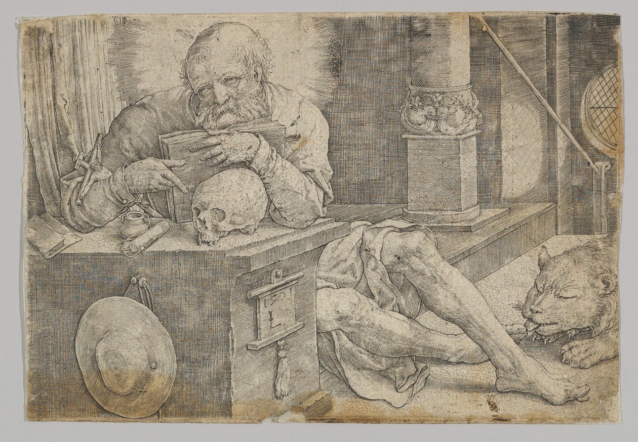 Sankt Hieronymus i sitt studerkammer av Lucas van Leyden