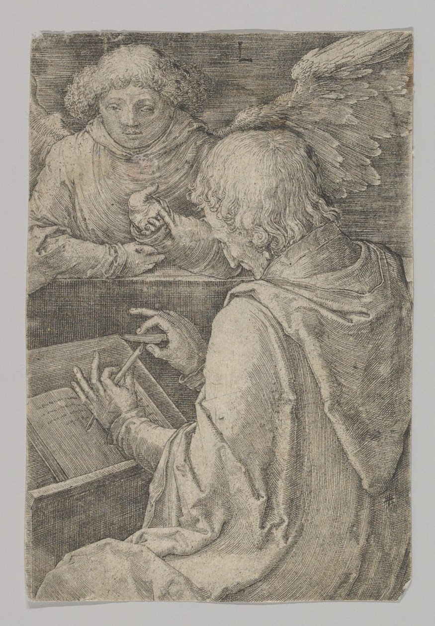 St. Matteus, fra serien The Four Evangelists, 1518. av Lucas van Leyden