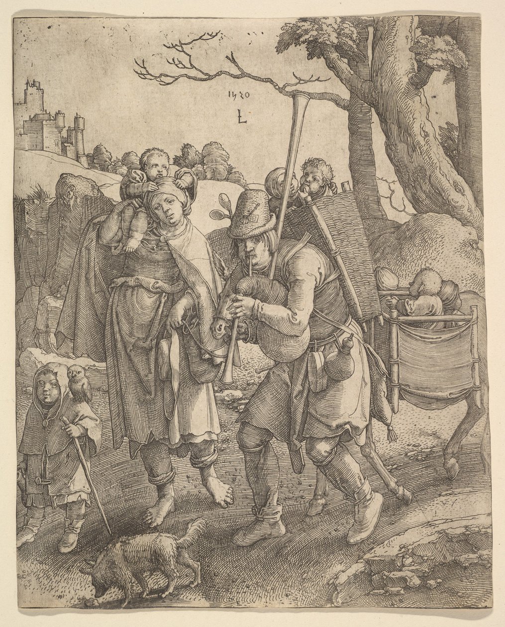 Tiggerne Eulenspiegel, 1520. av Lucas van Leyden