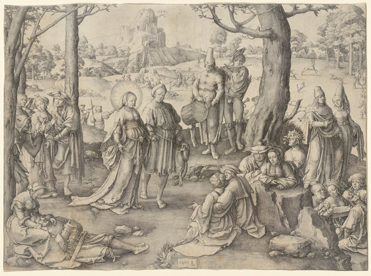 Den hellige Maria Magdalenas dans av Lucas van Leyden