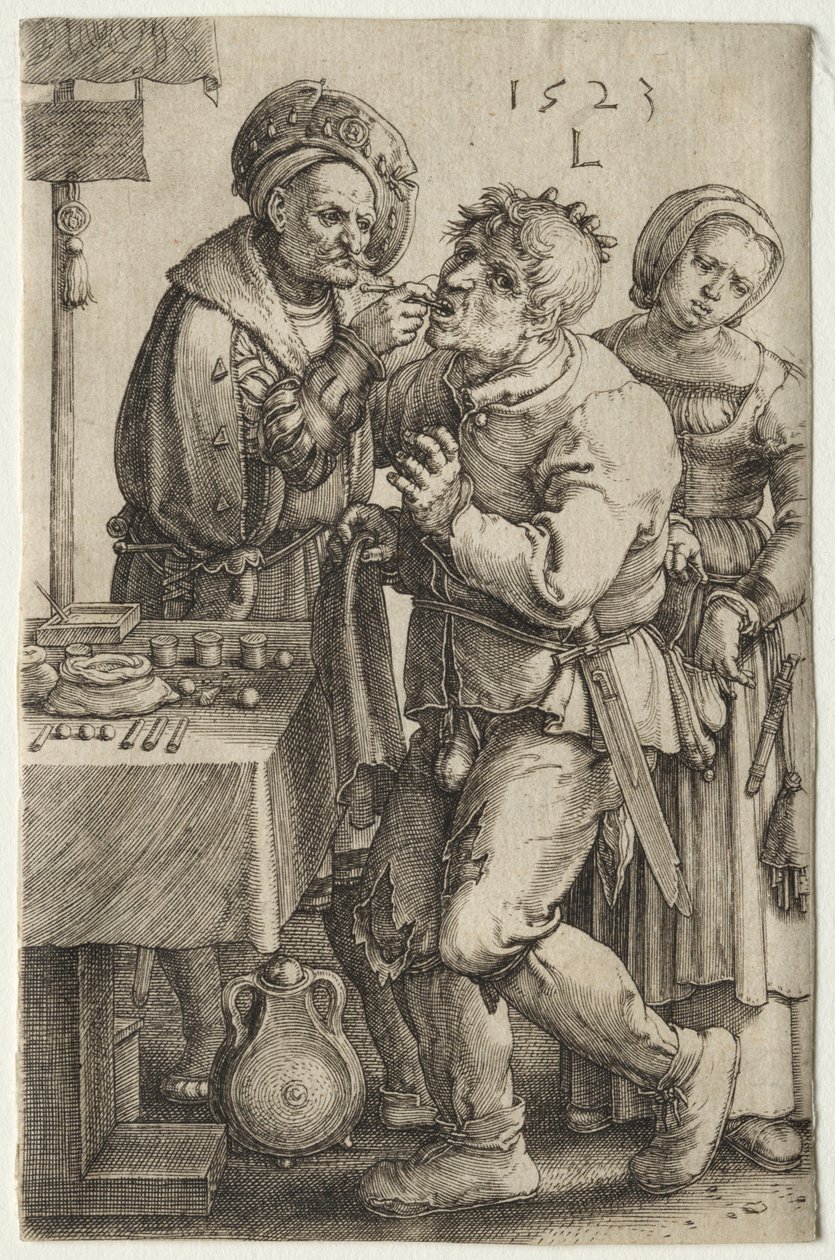 Tannlegen, 1523. av Lucas van Leyden
