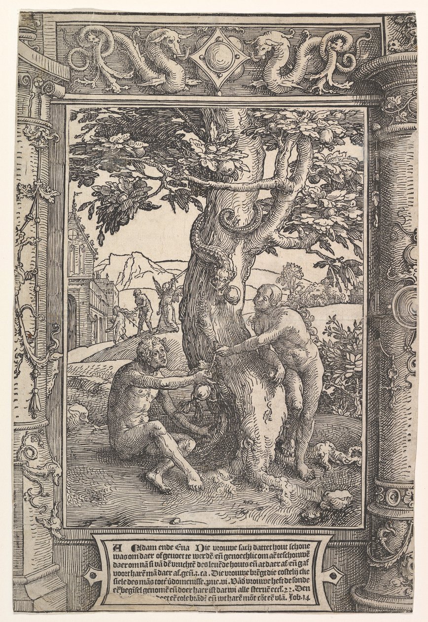 Menneskets fall, ca. 1517. av Lucas van Leyden