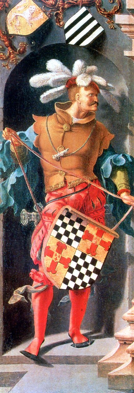 The Healing of Blind Man of Jericho, detalj, 1531 av Lucas van Leyden