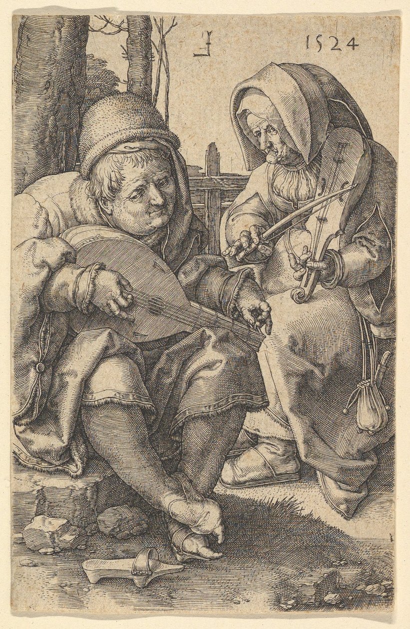 Musikerne, 1524. av Lucas van Leyden