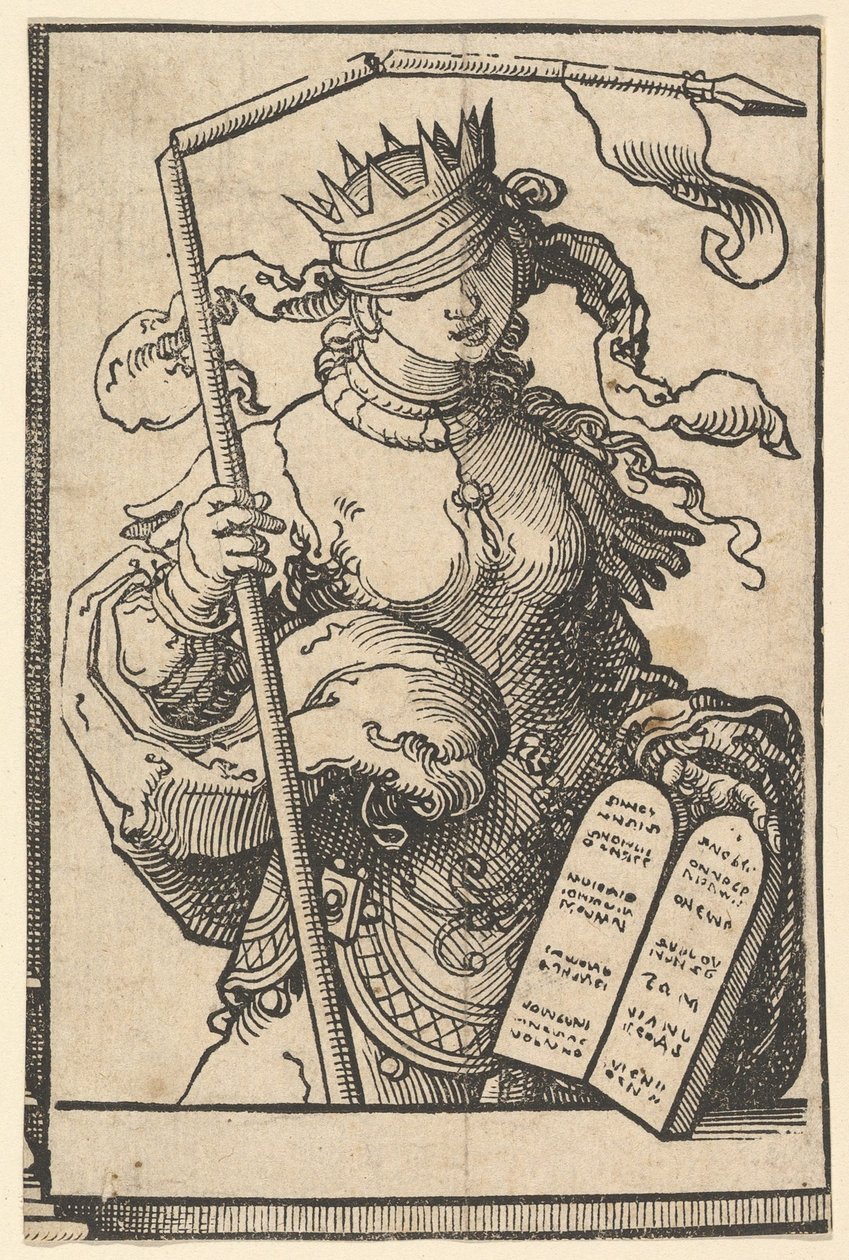 Det gamle testamente eller synagoge, fra serien av sibyller, ca. 1530. av Lucas van Leyden