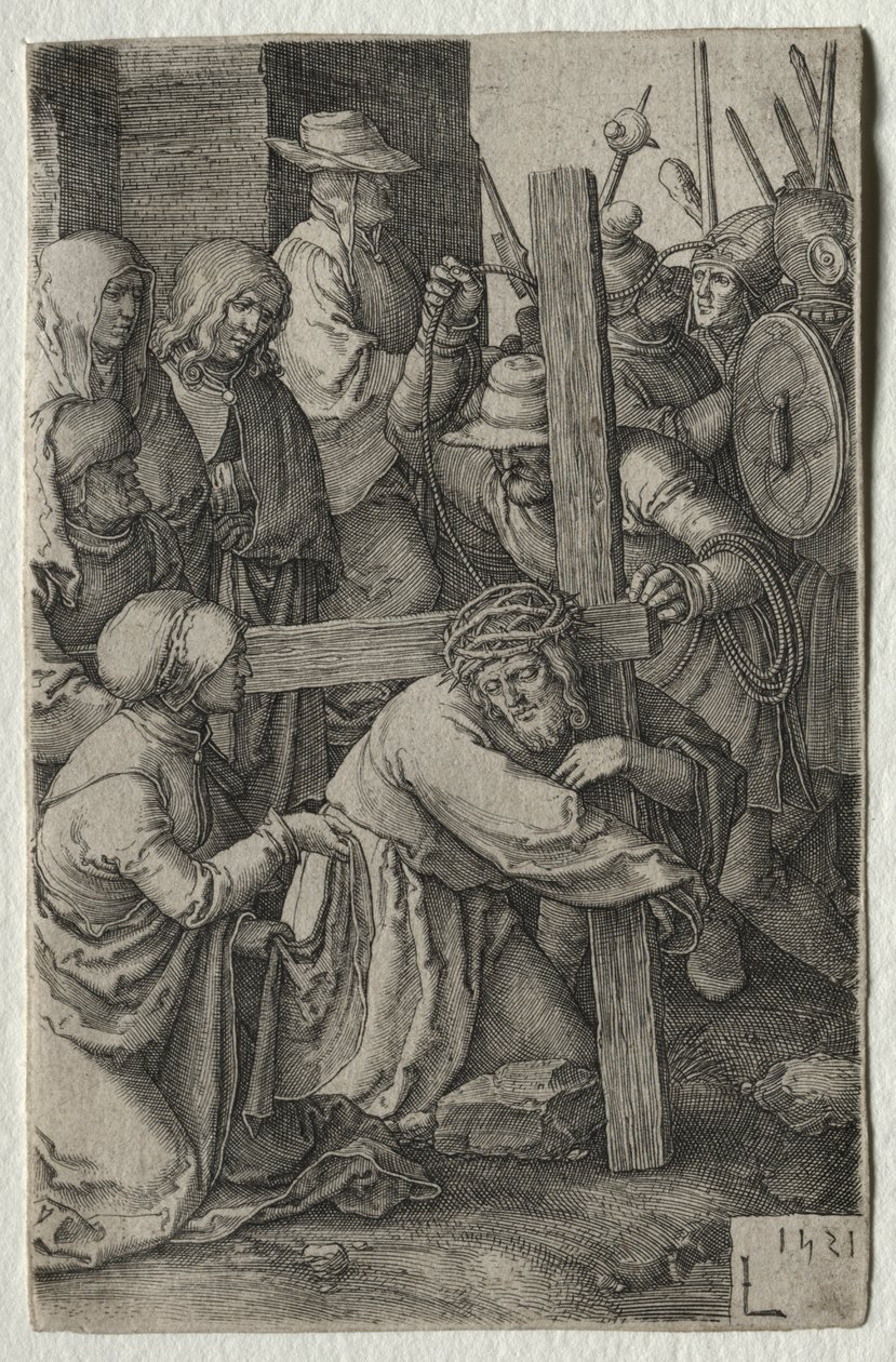 Lidenskapen: Kristus som bærer korset av Lucas van Leyden