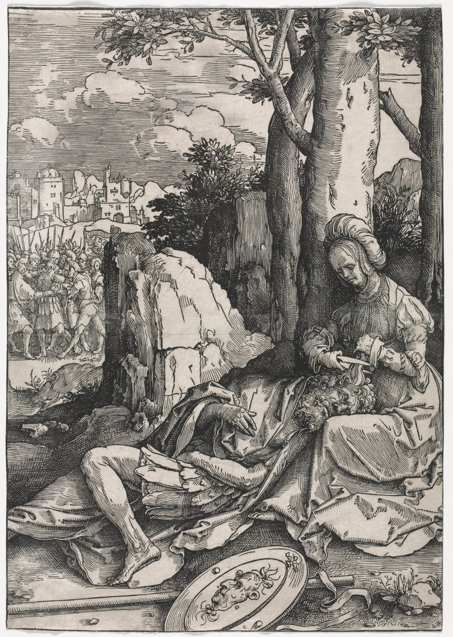 Kvinners kraft: Samson og Delila, ca. 1512. av Lucas van Leyden