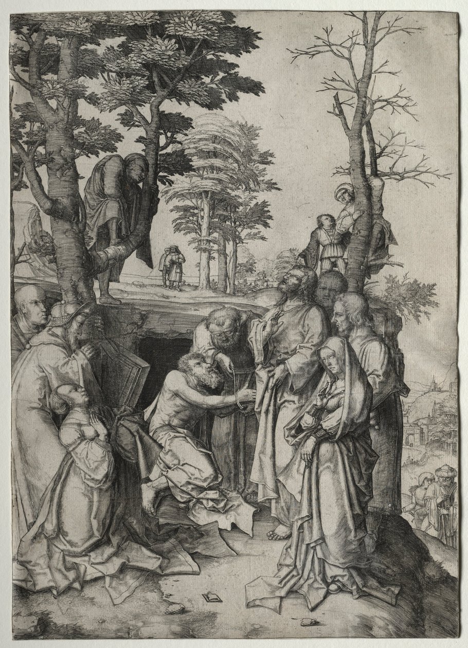 The Raising of Lasarus, innen 1508. av Lucas van Leyden