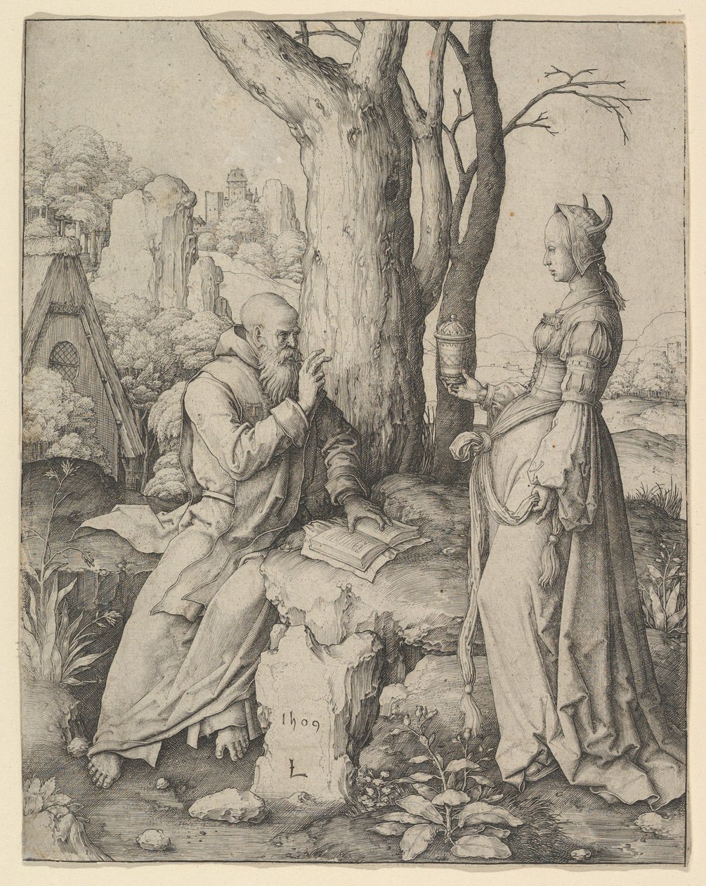 The Temptation of St. Anthony, 1509. av Lucas van Leyden