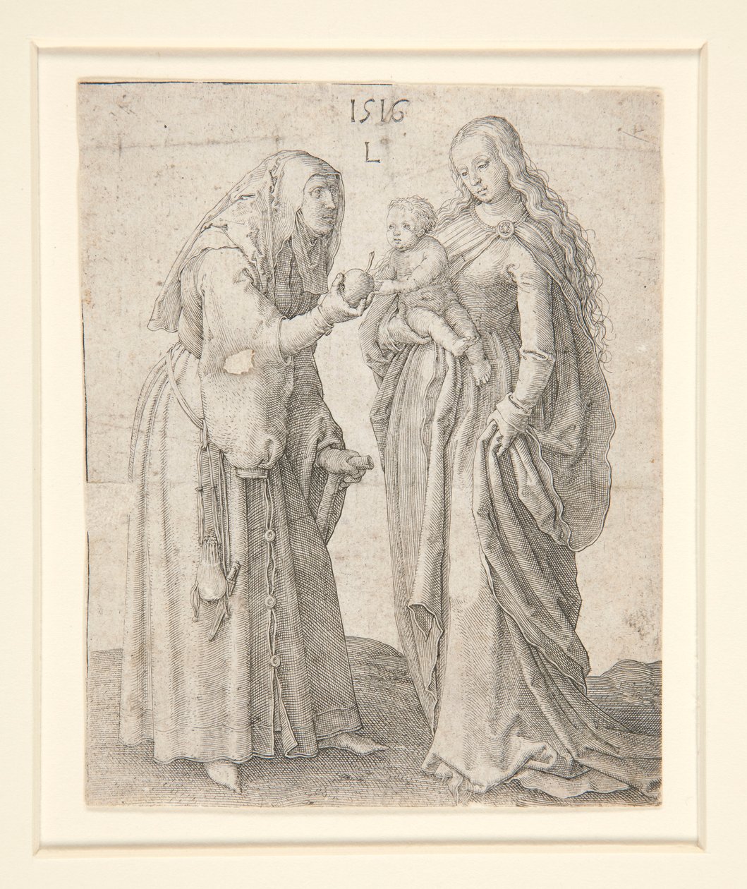 Jomfruen med barn og St. Anne av Lucas van Leyden