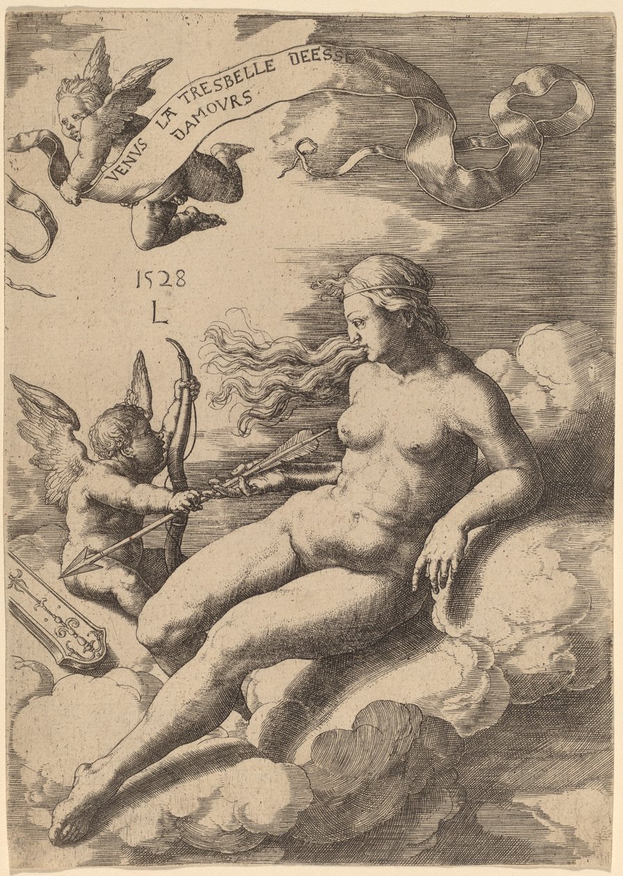 Venus og Amor av Lucas van Leyden