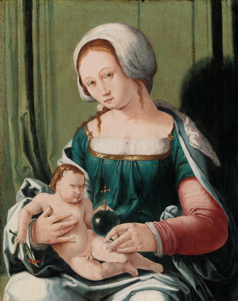 Virgin and Child, c.1530 (oil on panel) av Lucas van Leyden