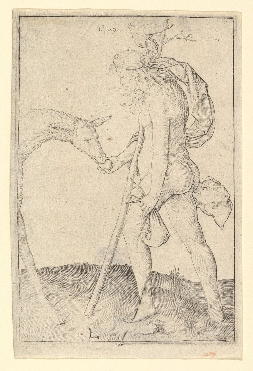 Kvinne med hinden, 1509. av Lucas van Leyden
