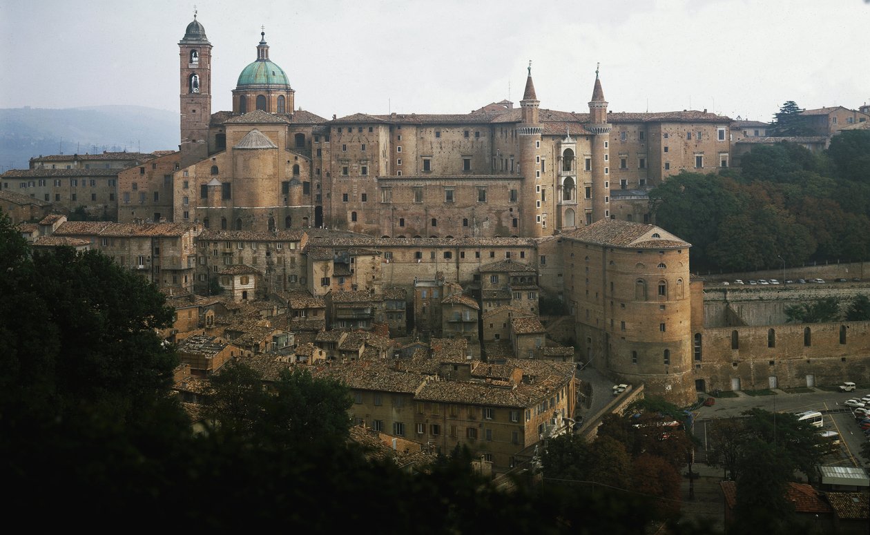 Utsikt over hertugpalasset i Urbino av Luciano Laurana