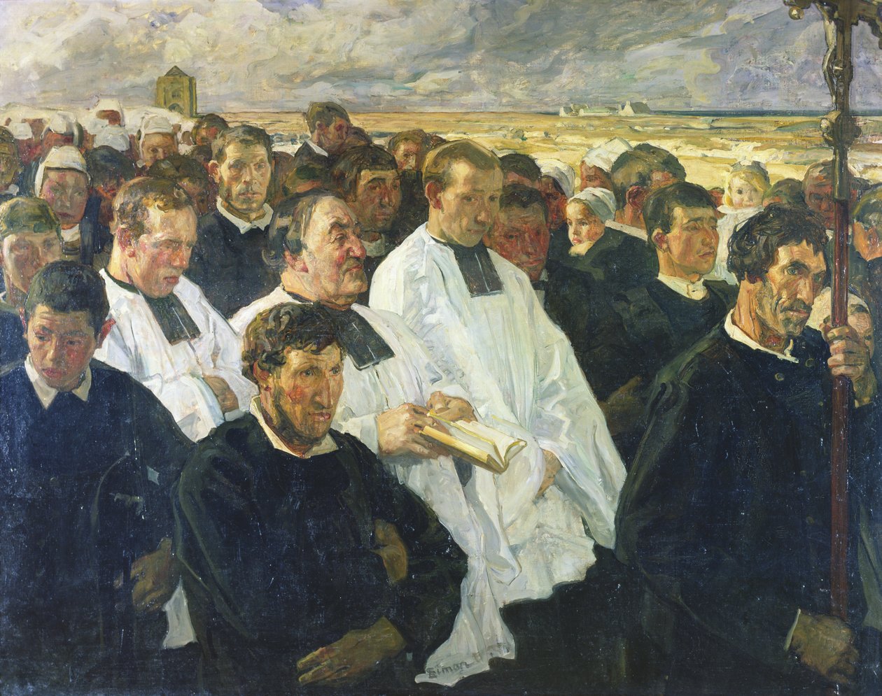Prosesjon til Penmarch, 1900 av Lucien Simon