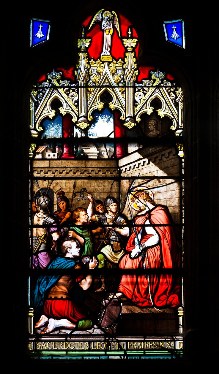 Saint-Pol de Léon (Finistère), Saint-Paul-Aurélien-katedralen / rosevinduet i det sørlige transeptet (bilde) av Lucien-Leopold Lobin