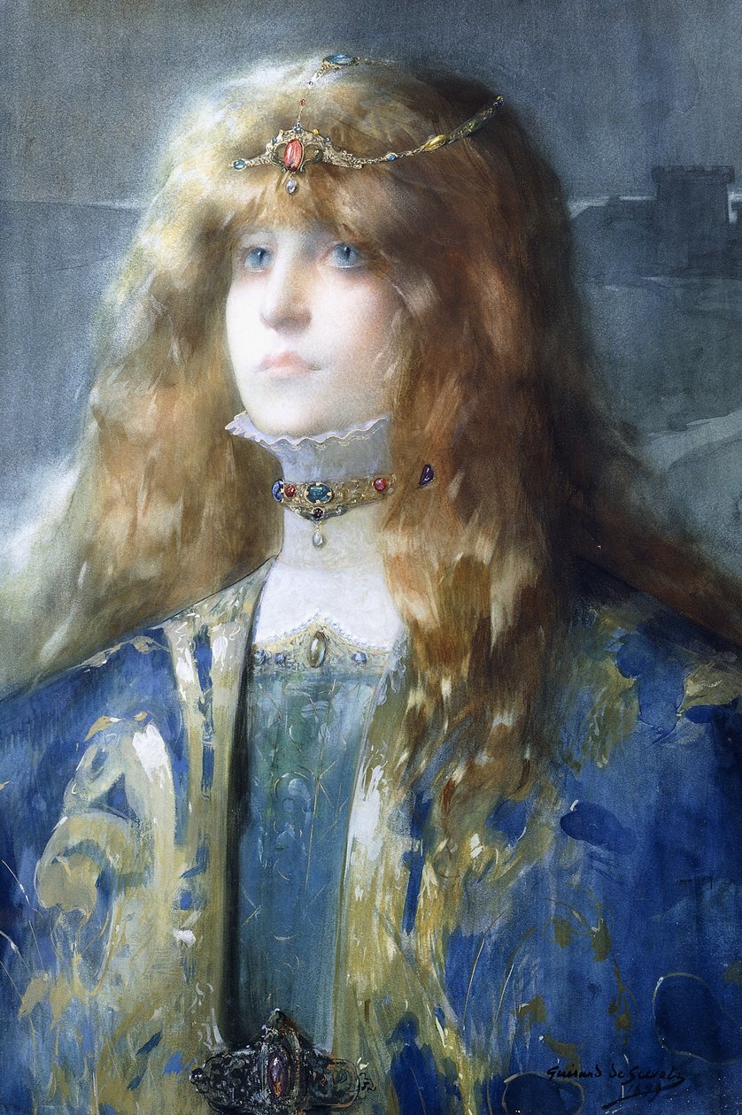 Portrett av Sarah Bernhardt av Lucien Guirand de Scevola
