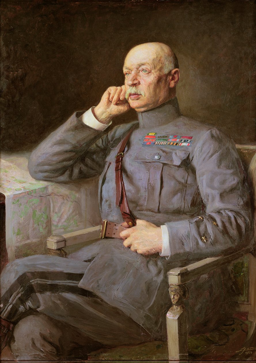 Portrett av den franske Marshall Fayolle Emile av Lucien Hector Jonas