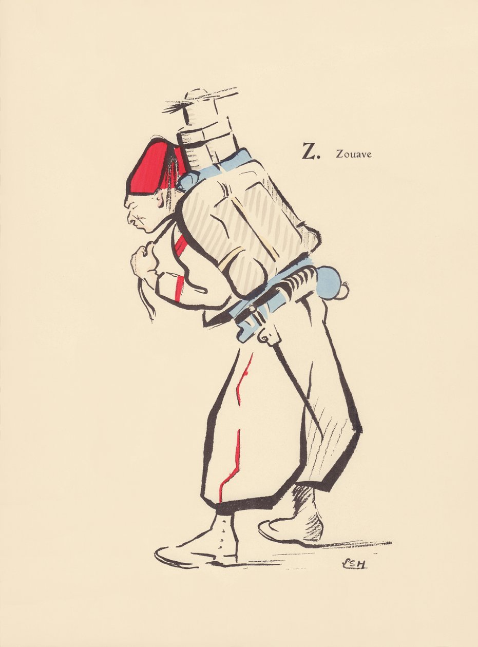 Zouave av Lucien L. (active 1904) Henreaux