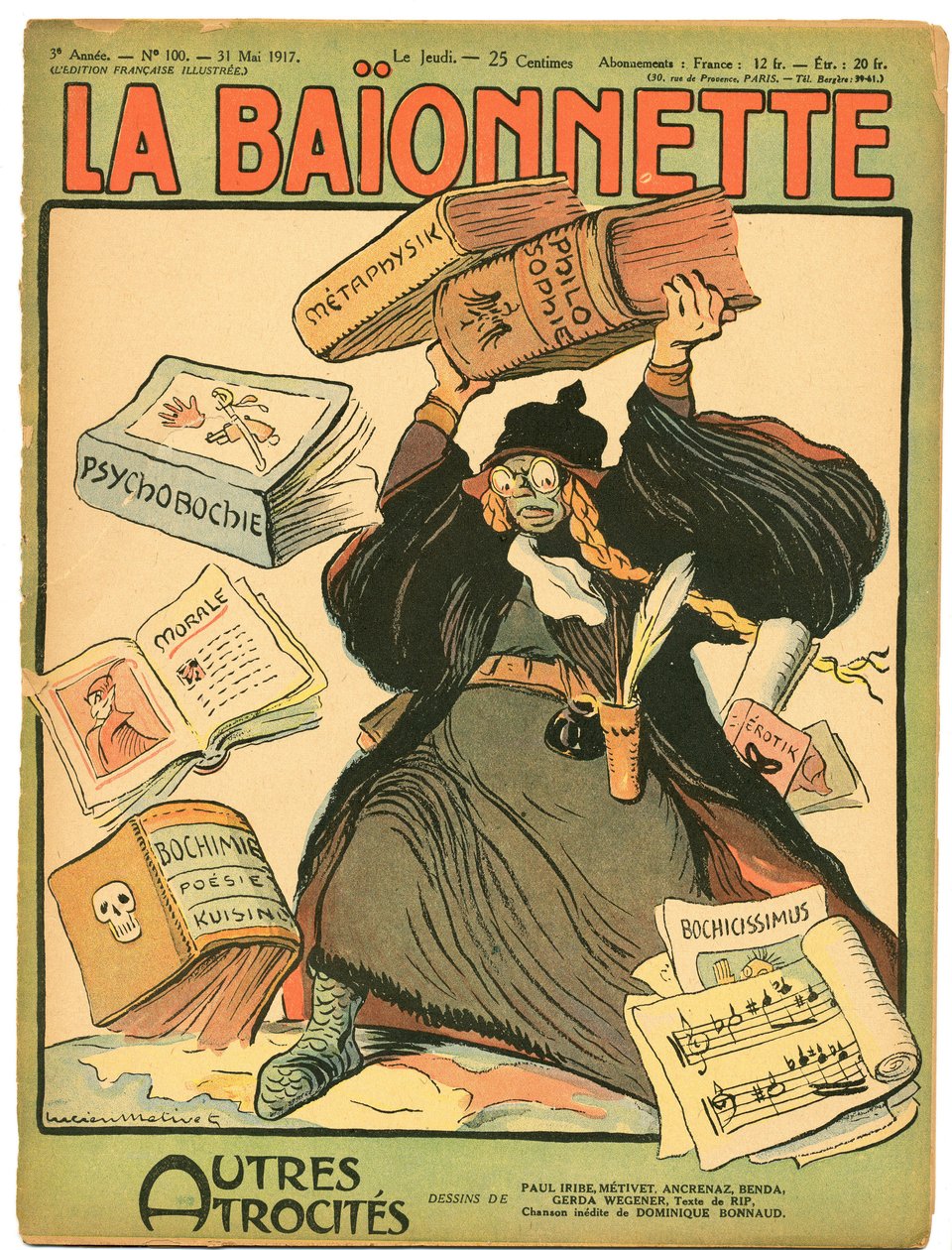 Cover av ""La Baionnette"", Satirical in Colors av Lucien Metivet
