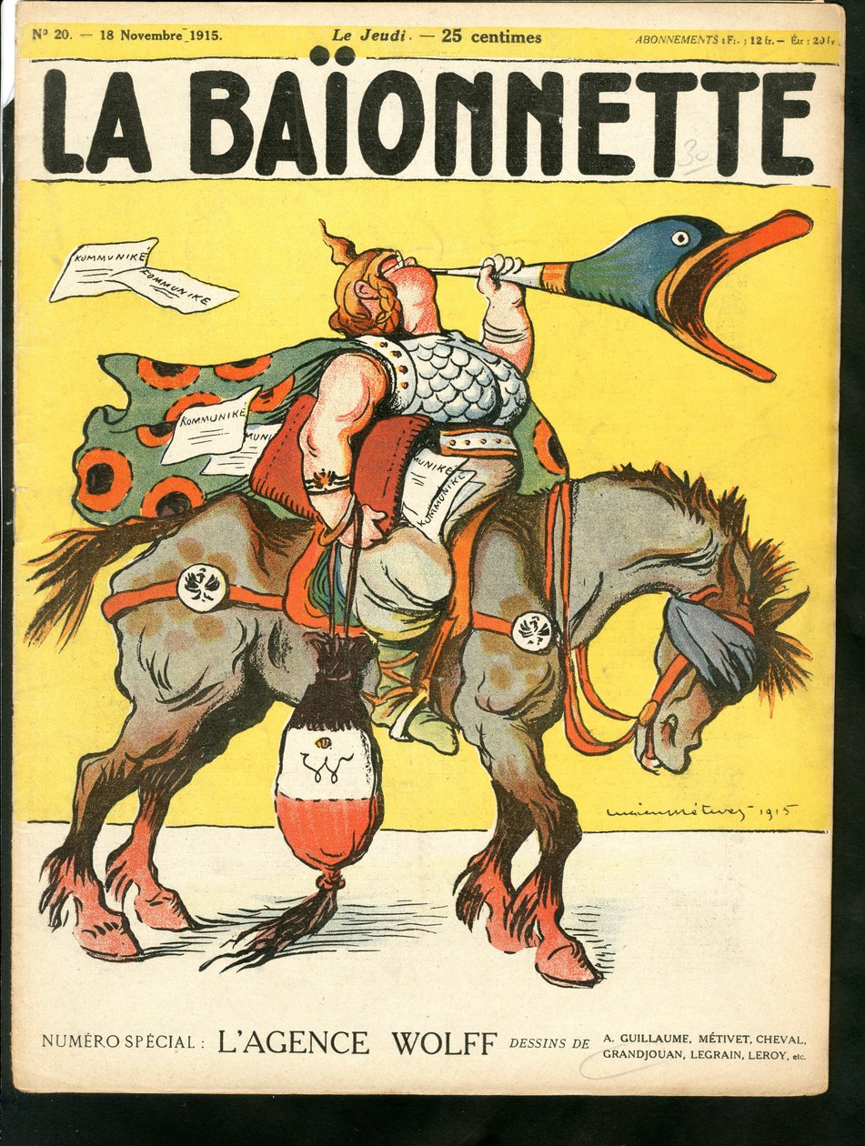 Cover av "The Bayonet", Satirical in Color av Lucien Metivet
