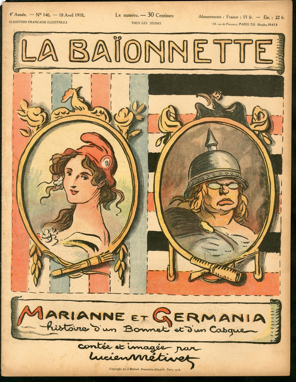 Cover av "La Baionnette", Satirical in Colors av Lucien Metivet