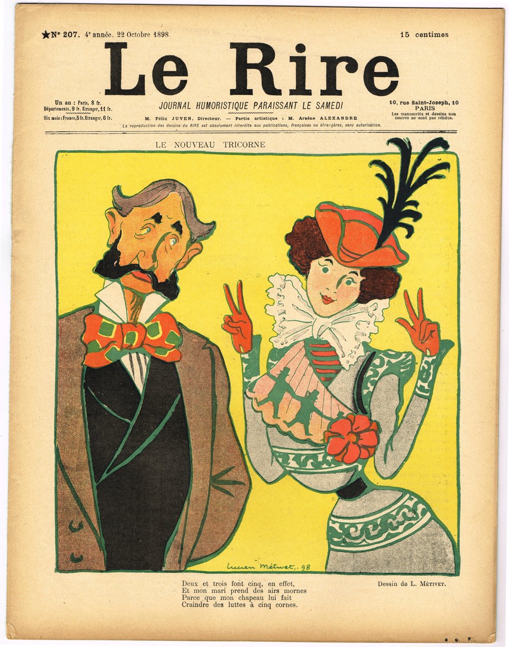 Cover av "Le Rire", Satirical in Colors av Lucien Metivet