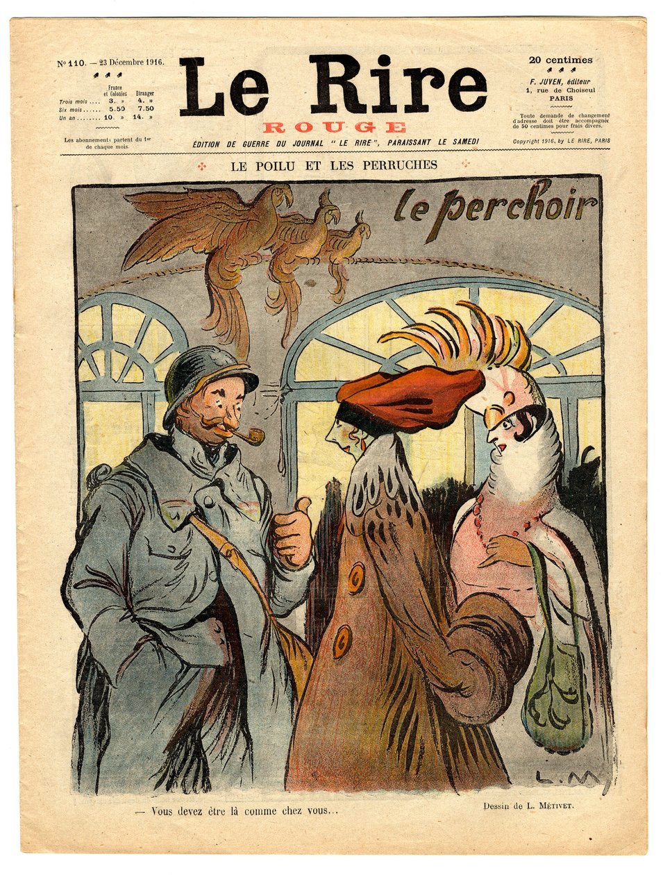 Cover av "Le Rire rouge", Satirical in Colors av Lucien Metivet