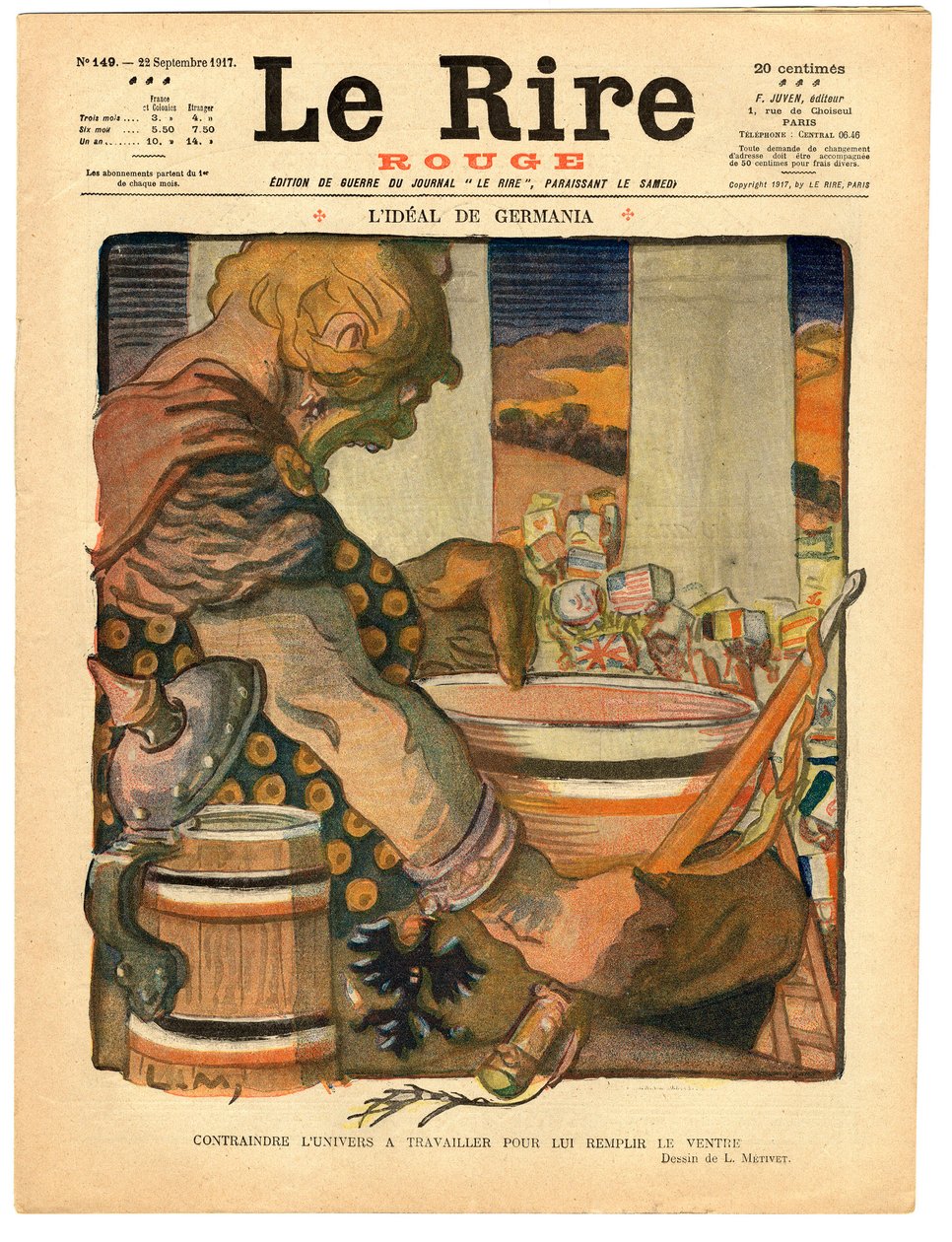 Cover av "Le Rire rouge", Satirical in Colors av Lucien Metivet