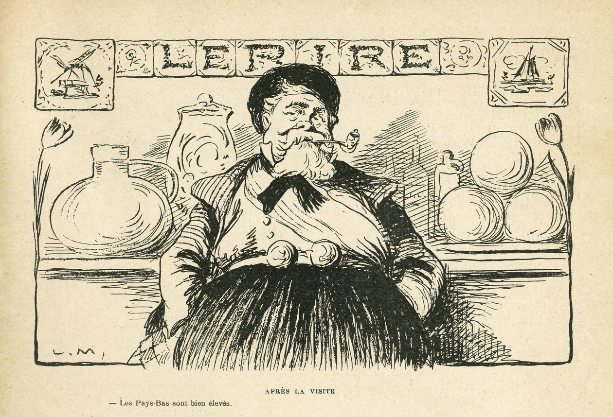 Illustrasjon i Le Rire, 08/06/12 - Etter besøket av presidenten - Fallieres Armand (1841-1931) (gravering) av Lucien Metivet