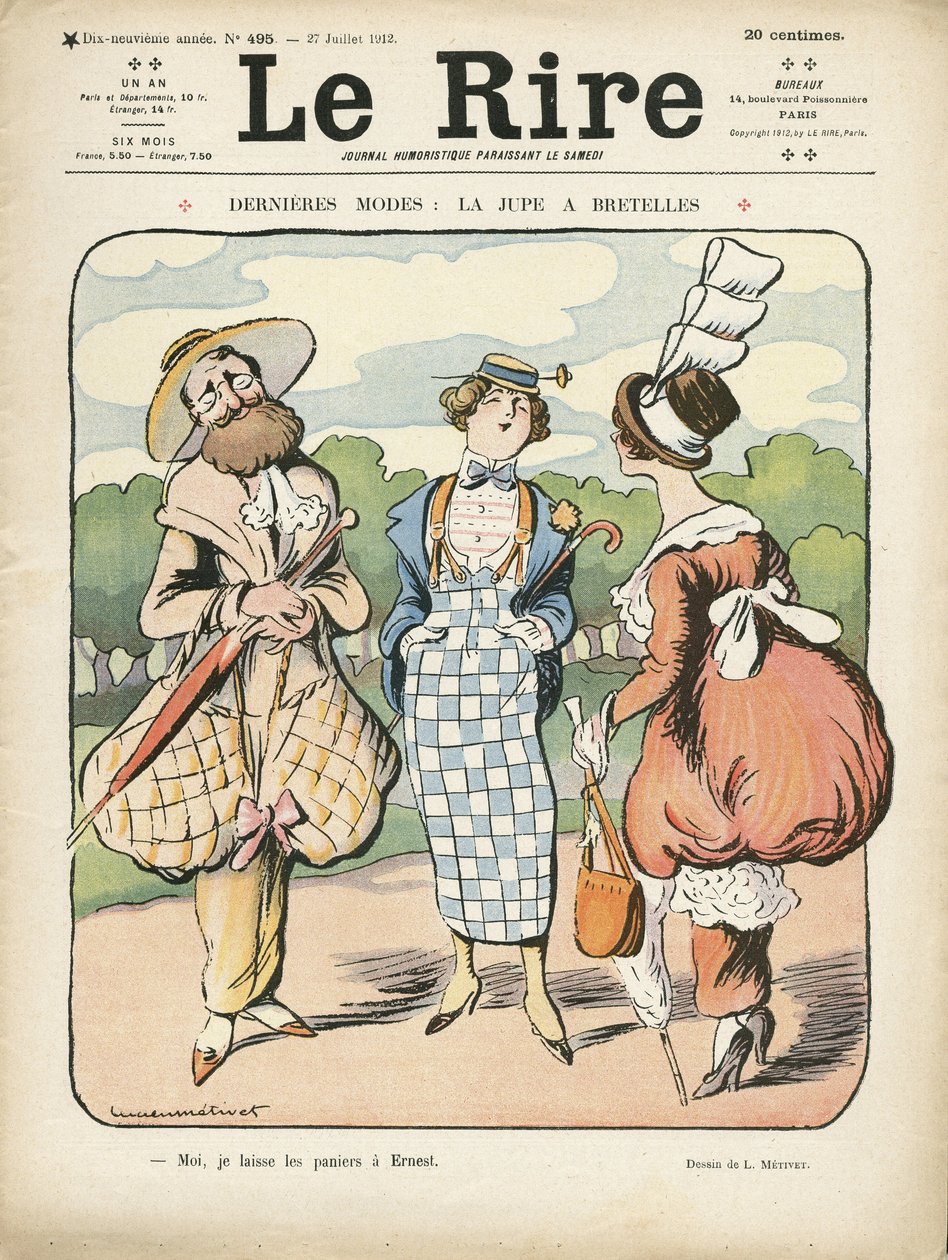 Illustrasjon i Le Rire, 27/07/12 - Siste mote (gravering) av Lucien Metivet