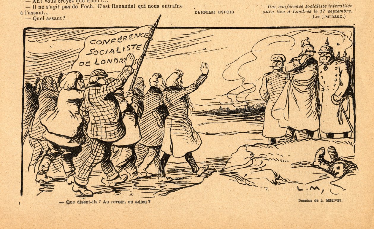 Le Rire rouge, satirisk i svart-hvitt av Lucien Metivet