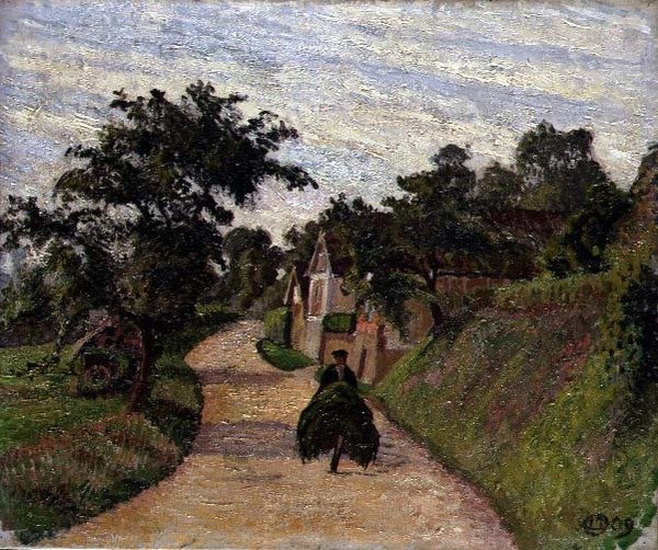 Eragny, Veien fra Gisars til Bazincourt av Lucien Pissarro