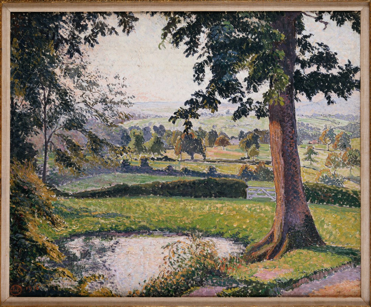 Gunville Pond, Sedgeville av Lucien Pissarro