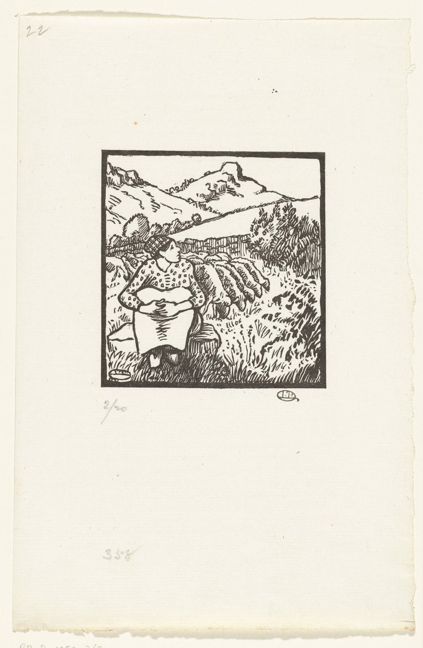 Herders Bergère C.O. av Mont Tour av Lucien Pissarro