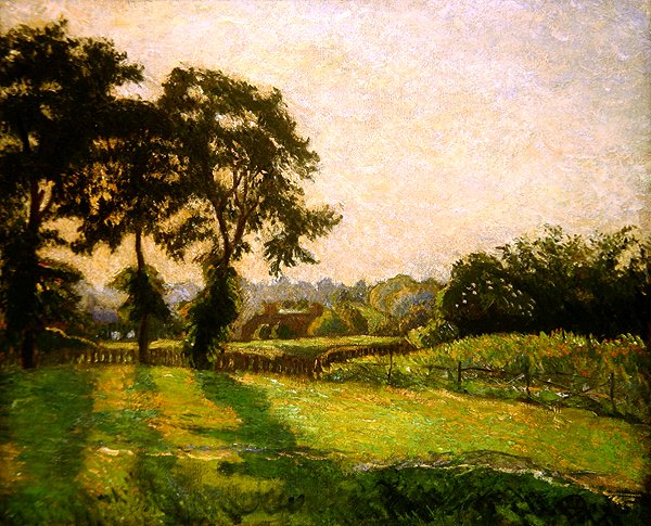Solnedgang, Finchingfield, juni av Lucien Pissarro