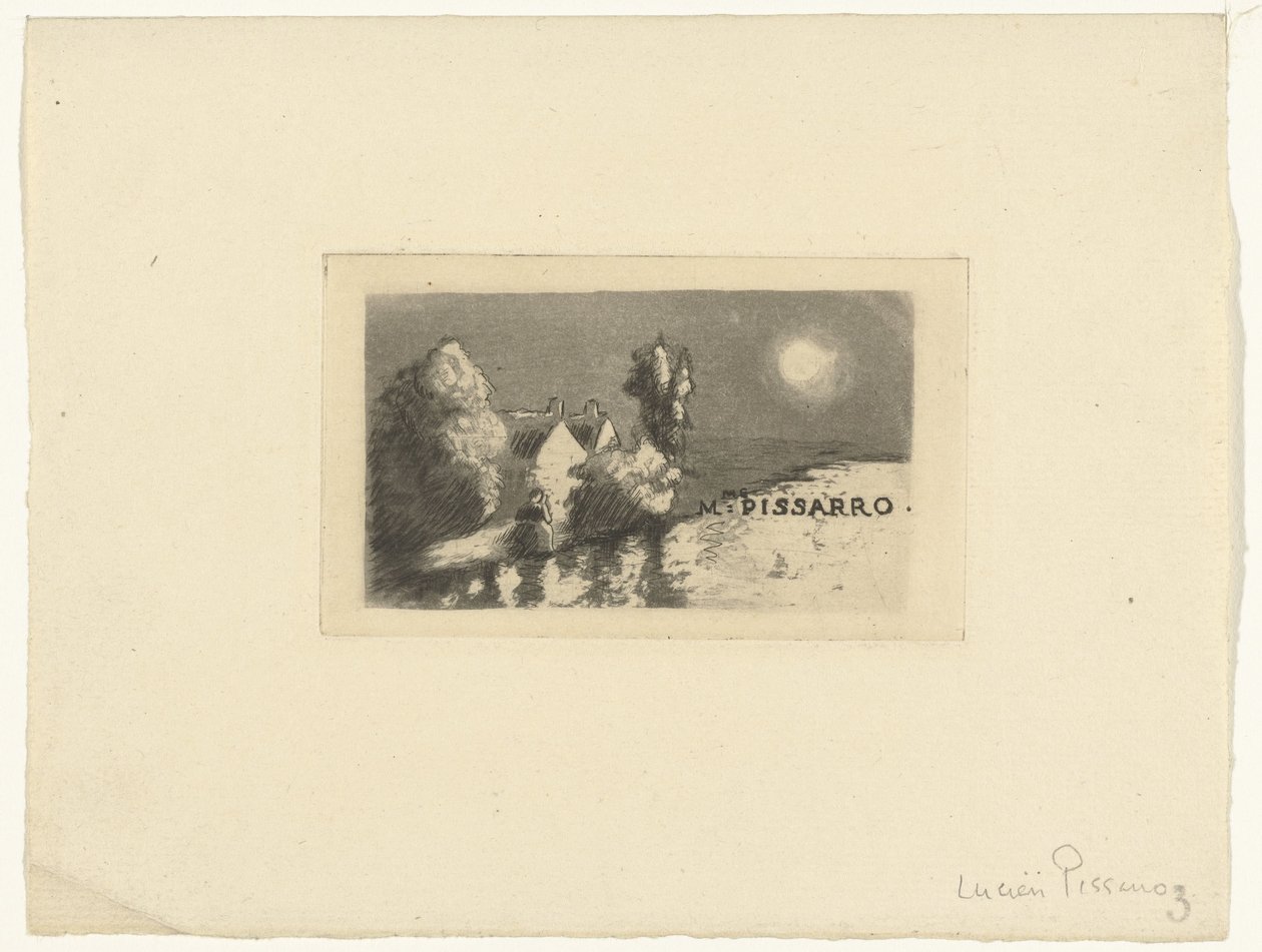 Visittkort til Madame Pissarro av Lucien Pissarro